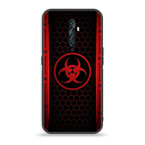 OPPO Reno 2f - Biohazard Sign Design 5 - Premium Printed Glass soft Bumper shock Proof Case CS-17414