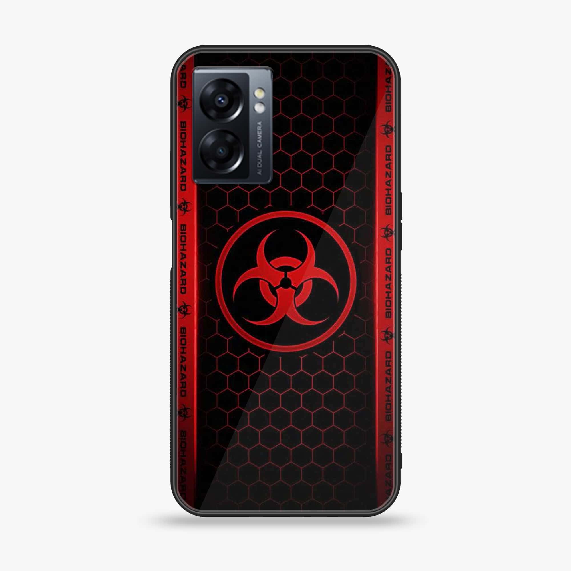 Oppo A77 4G - Biohazard Sign Series - Premium Metal Printed soft Bumper shock Proof Case