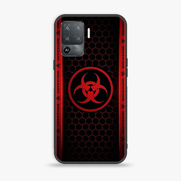 Oppo F19 Pro/ A94 4g/ RENO 5 Lite - Biohazard Sign Design 5- Premium Printed Glass soft Bumper shock Proof Case CS-26233