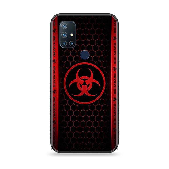 OnePlus Nord N10 - Biohazard Sign Design 5 - Premium Metal Printed soft Bumper Shock Proof Case CS-31417