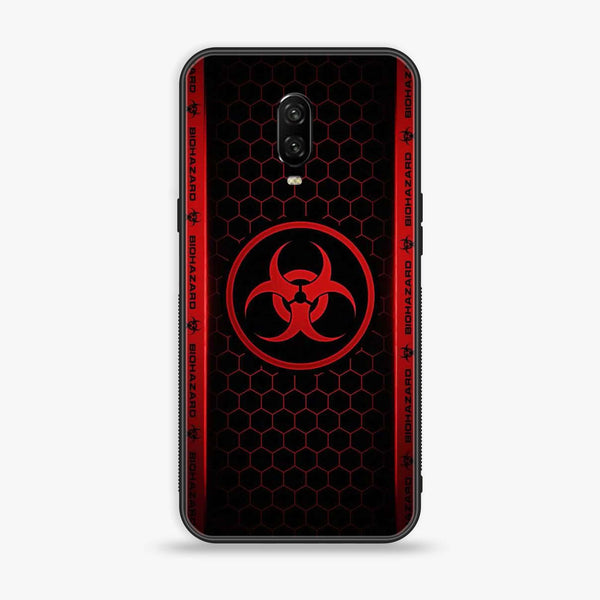 OnePlus 6T - Biohazard Sign Series  Design 5- Premium Printed Glass soft Bumper shock Proof Case CS-18708