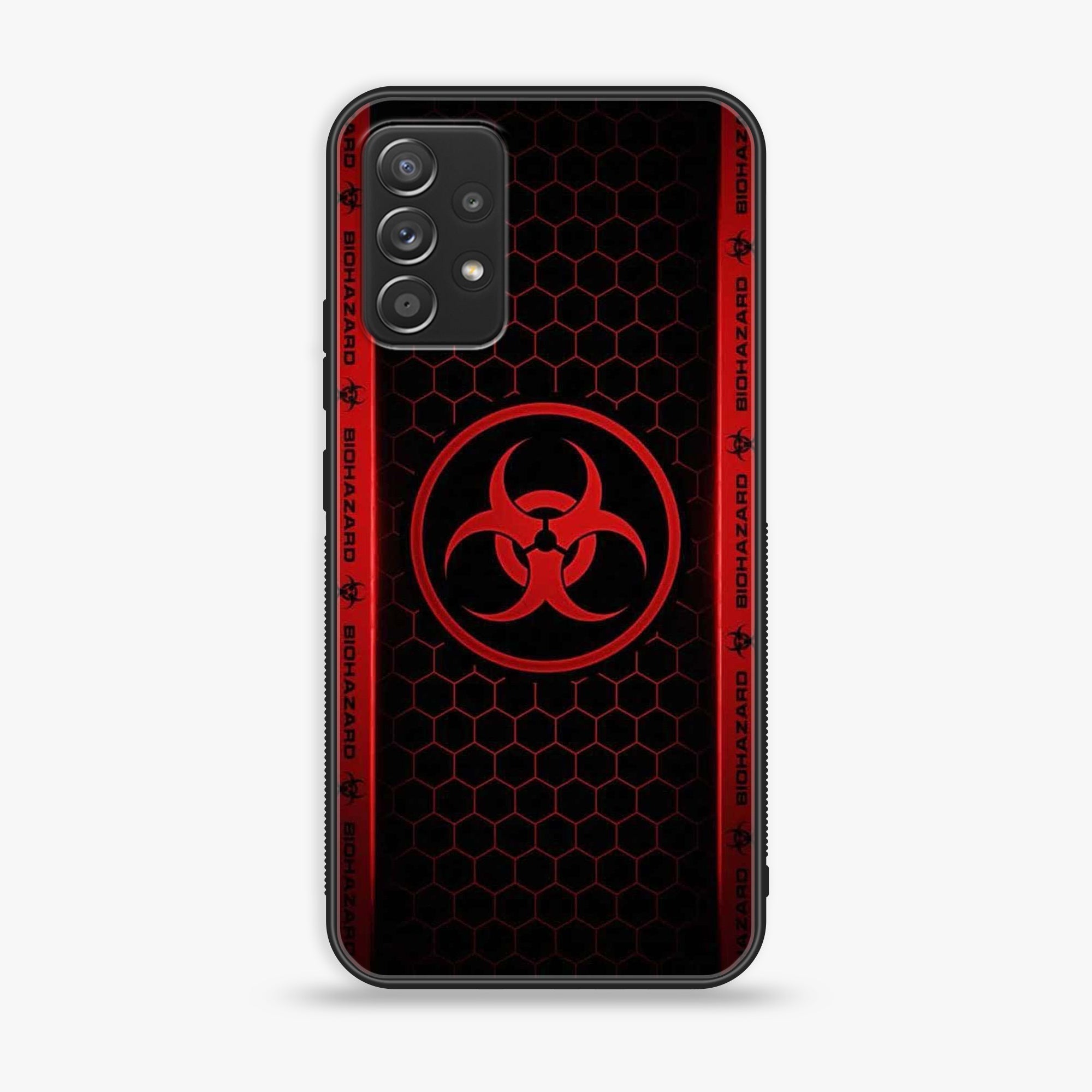 Samsung Galaxy A72 4G -  Biohazard Sign Series - Premium Printed Glass soft Bumper shock Proof Case