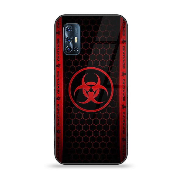 Vivo V17  - Biohazard Sign Design 5- Premium Printed Glass soft Bumper shock Proof Case CS-18069