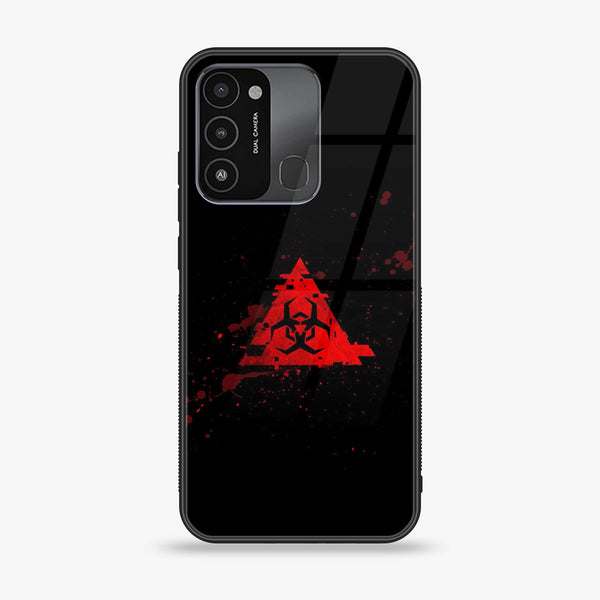 Tecno Spark 8C Biohazard Sign Series Design 4Premium Printed Glass soft Bumper shock Proof Case CS-18715