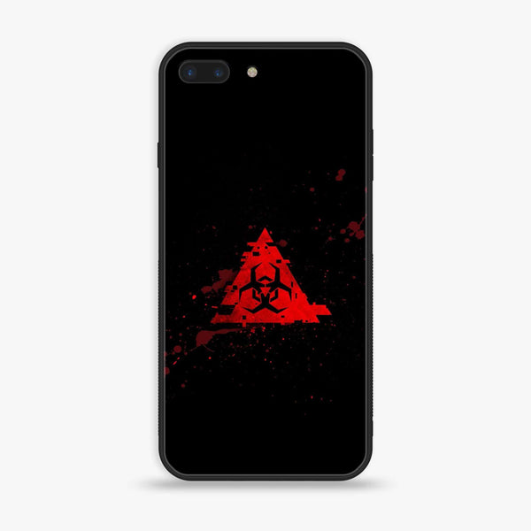 iPhone 7Plus - Biohazard Sign Design 4 - Premium Printed Glass soft Bumper shock Proof Case CS-20573