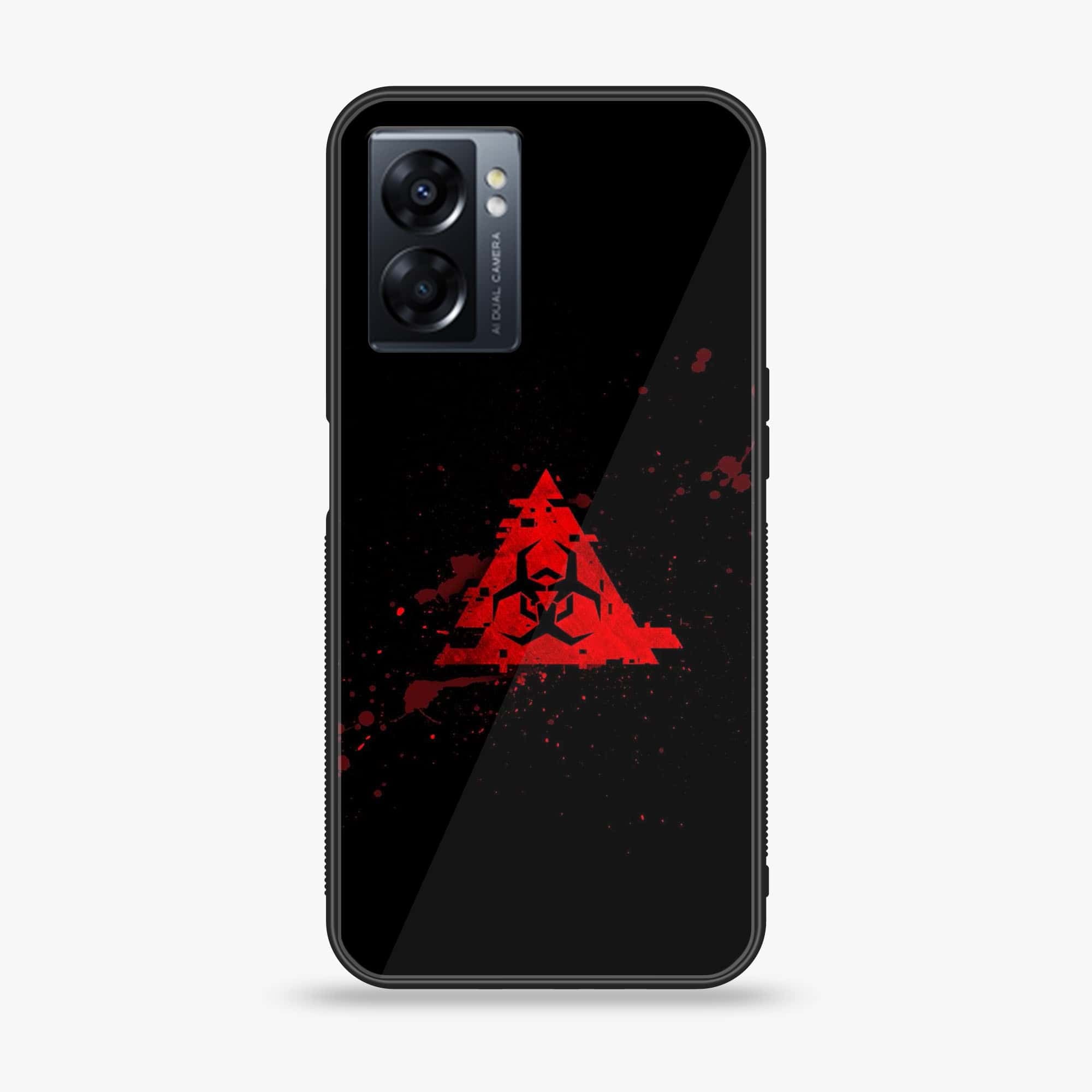 Oppo A77 4G - Biohazard Sign Series - Premium Metal Printed soft Bumper shock Proof Case