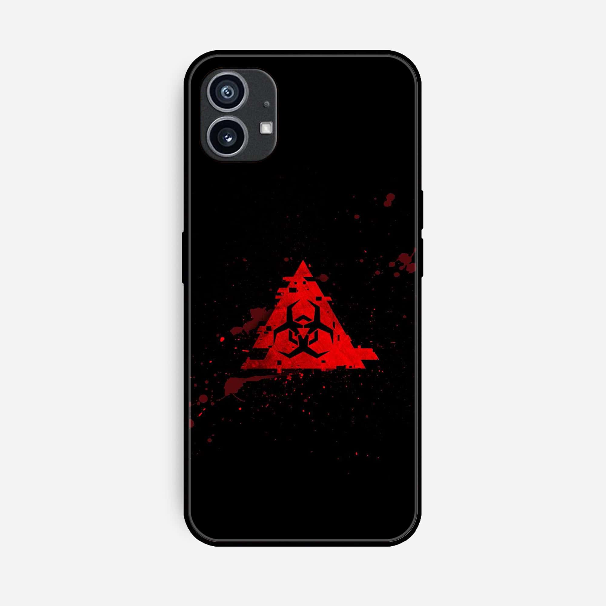 Nothing Phone (1) Biohazard Sign Series Premium Printed Glass soft Bumper shock Proof Case