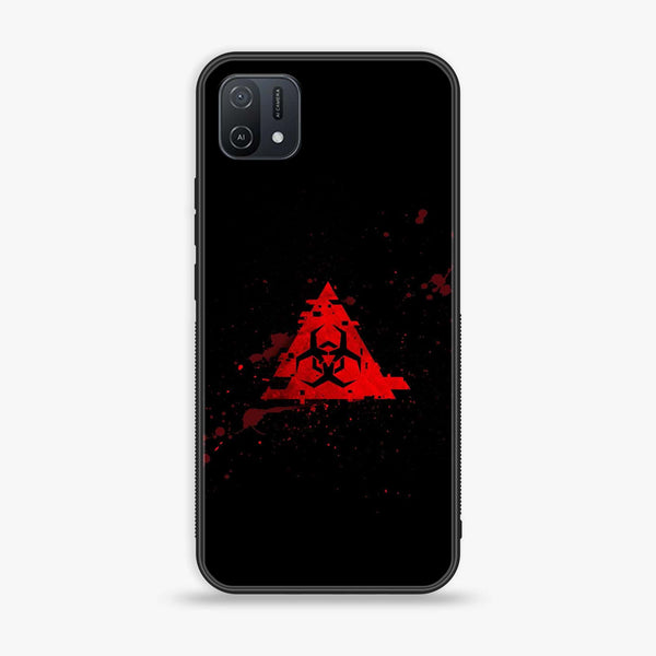 OPPO A16k/A16e Biohazard Sign Design 4 Premium Printed Glass soft Bumper shock Proof Case CS-11601