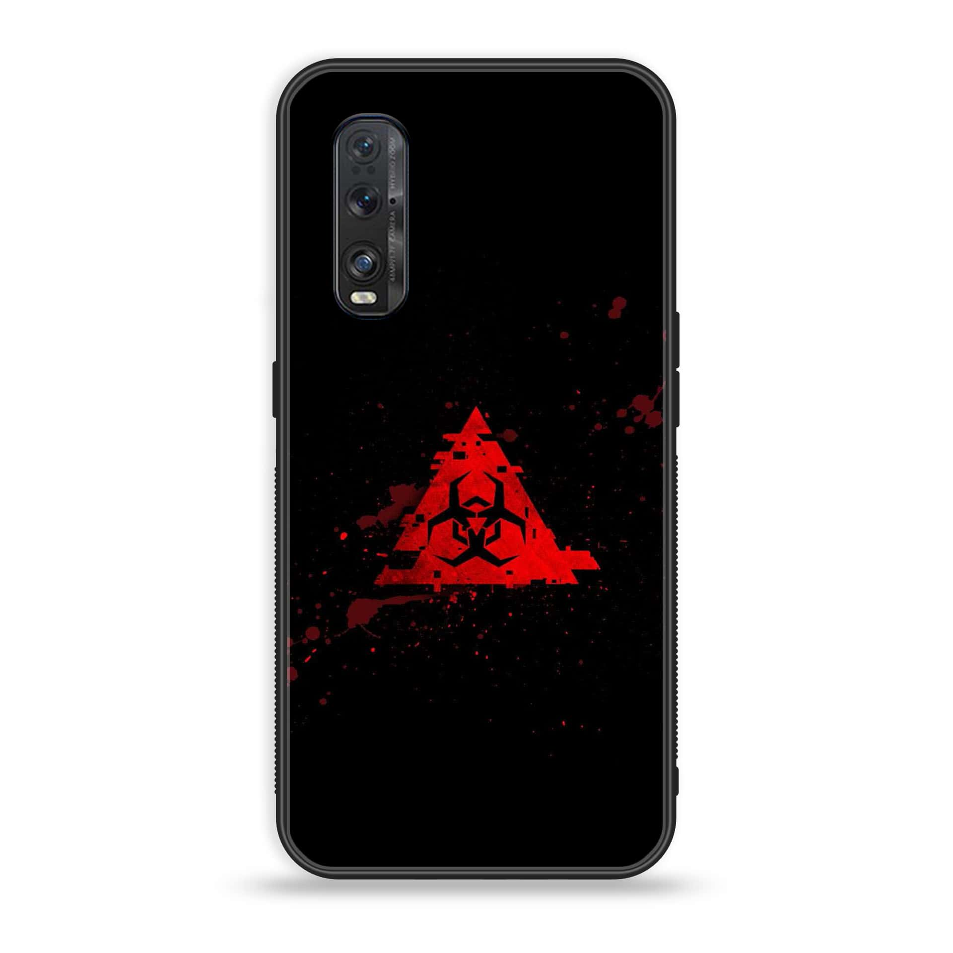 Oppo Find X2 - Biohazard Sign Series - Premium Printed Glass soft Bumper shock Proof Case