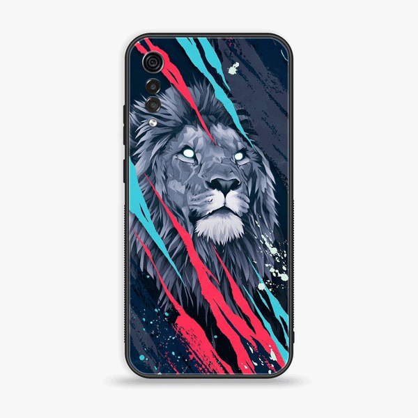 LG Velvet - Abstract Animated Lion  - Premium Printed Glass soft Bumper shock Proof Case