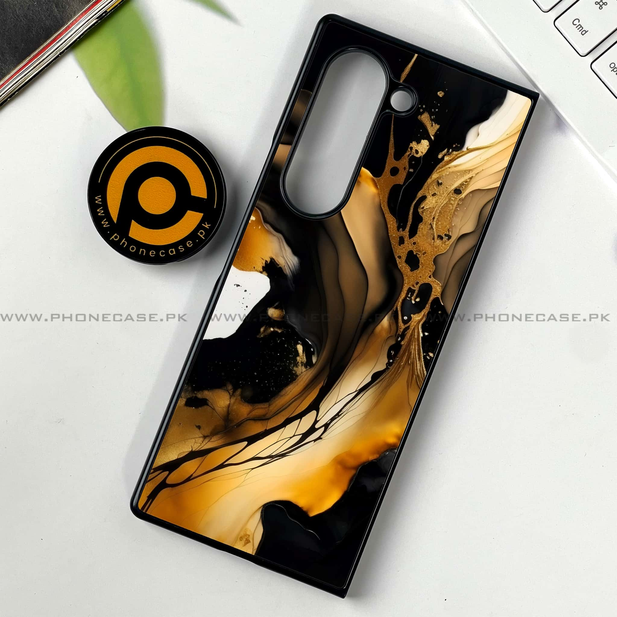 Samsung Galaxy Z Fold 6 - Liquid Marble 2.0 Series - Premium Printed Metal soft Bumper shock Proof Case