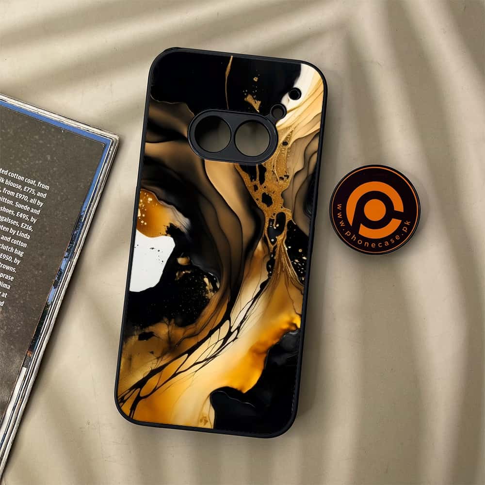 Nothing Phone (2a) - Liquid Marble 2.0 Series - Premium Metal Printed soft Bumper Shock Proof Case