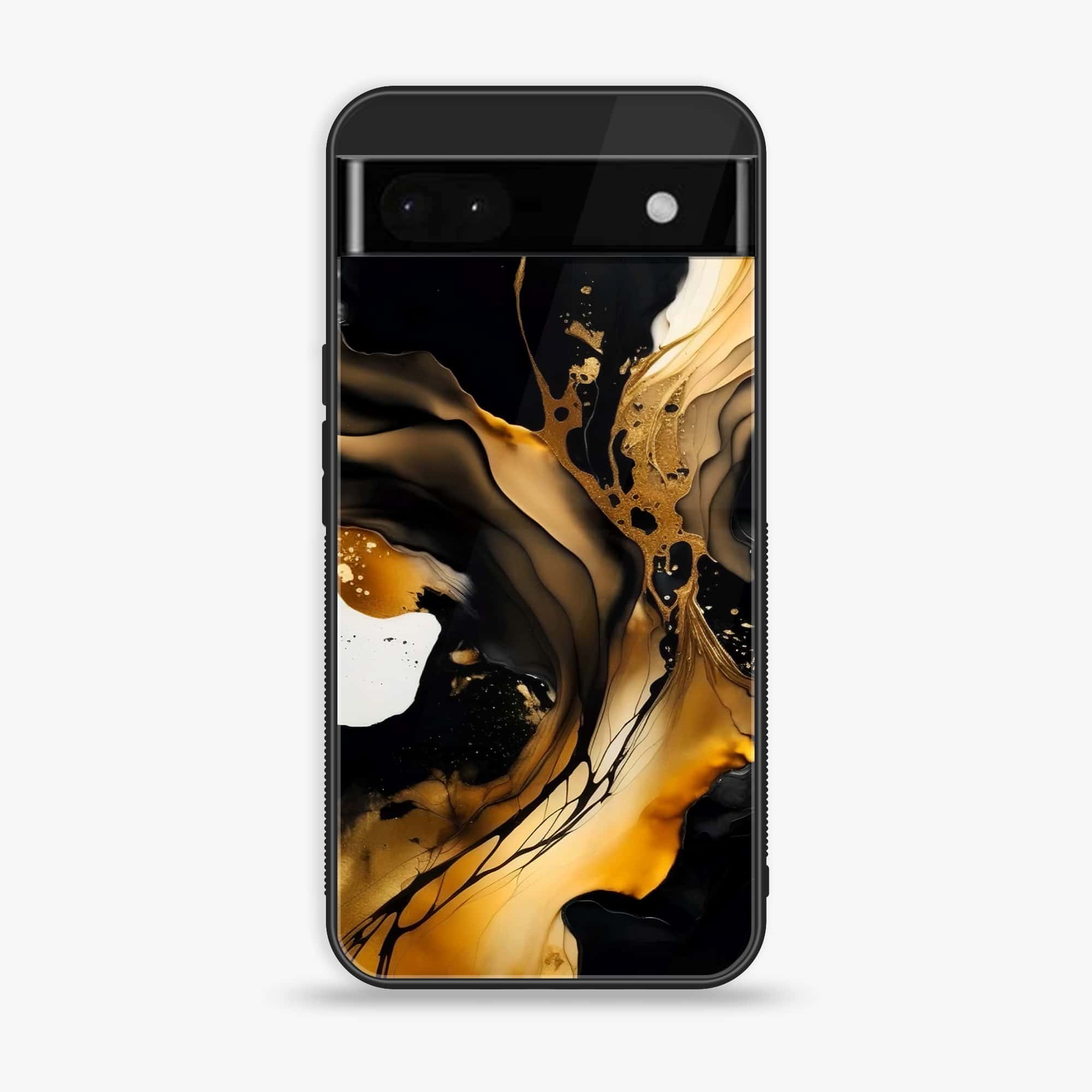 Google Pixel 6A - Liquid Marble 2.0 Series - Premium Metal Printed soft Bumper Shock Proof Case