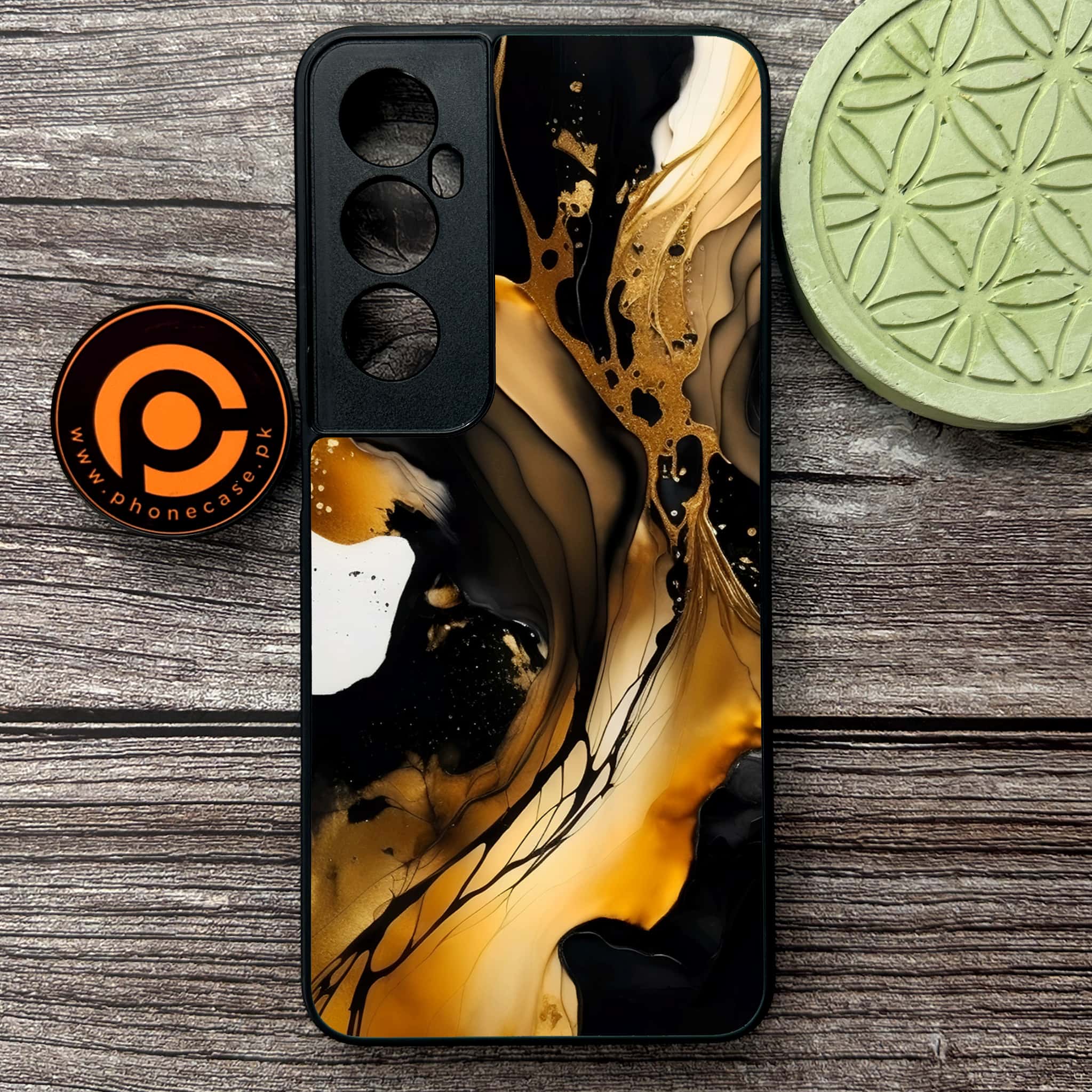 Realme C65  - Liquid Marble 2.0 Series - Premium Metal Printed soft Bumper shock Proof Case