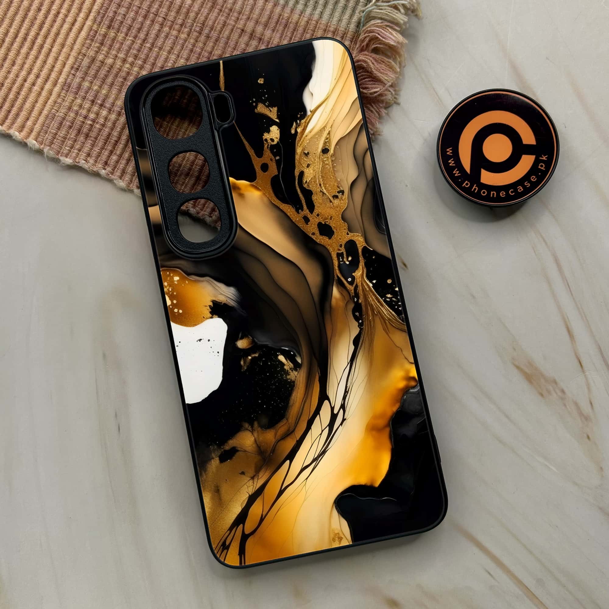Vivo Y400 - Liquid Marble 2.0 Series - Premium Metal Printed soft Bumper shock Proof Case