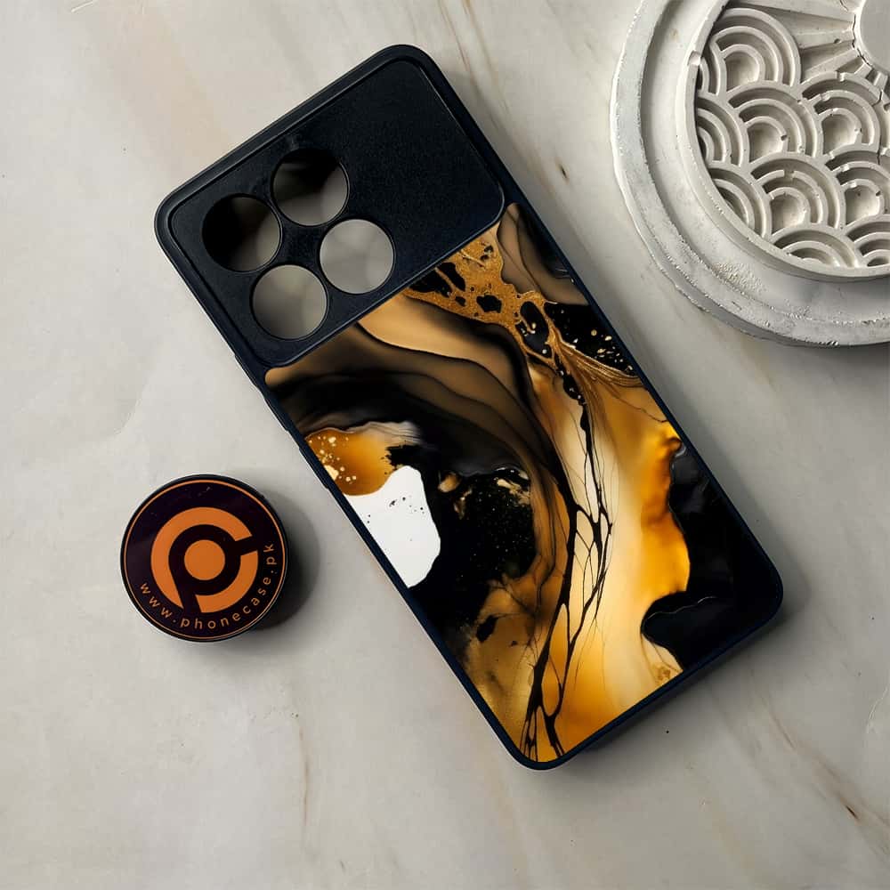 Xiaomi Poco F6 Pro - Liquid Marble 2.0 Series - Premium Metal Printed soft Bumper shock Proof Case