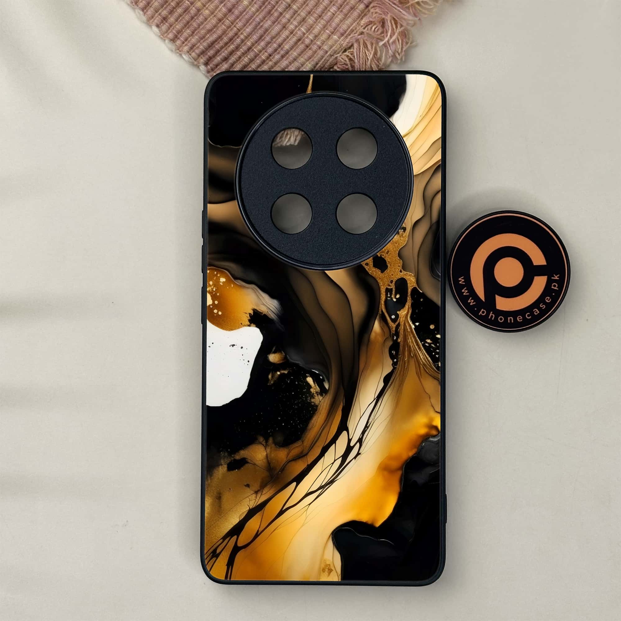 Honor X9c 5G - Liquid Marble 2.0 Series - Premium Metal Printed soft Bumper shock Proof Case