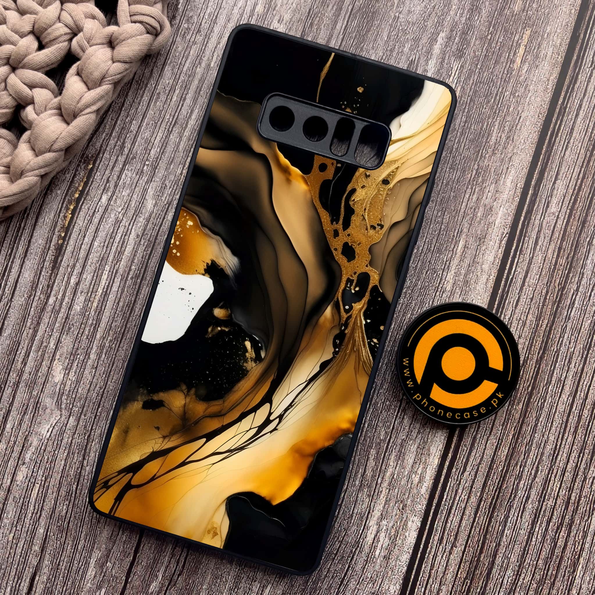 Samsung Galaxy Note 8 - Liquid Marble 2.0 Series - Premium Metal Printed soft Bumper shock Proof Case