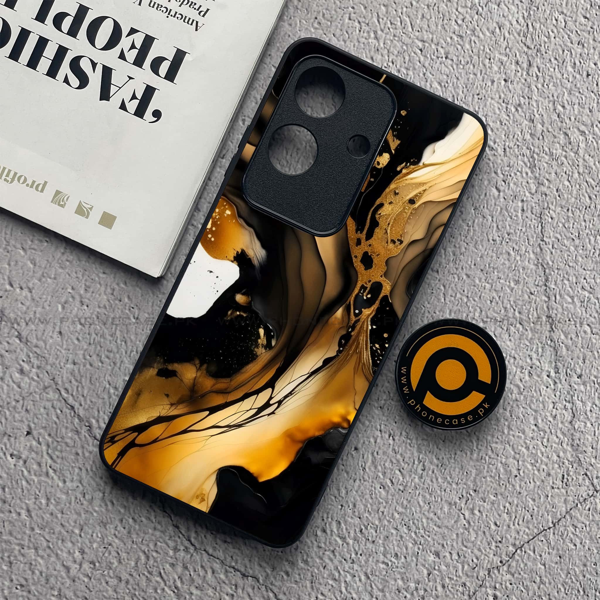 Realme Note 60x - Liquid Marble 2.0 Series - Premium Metal  Printed soft Bumper shock Proof Case