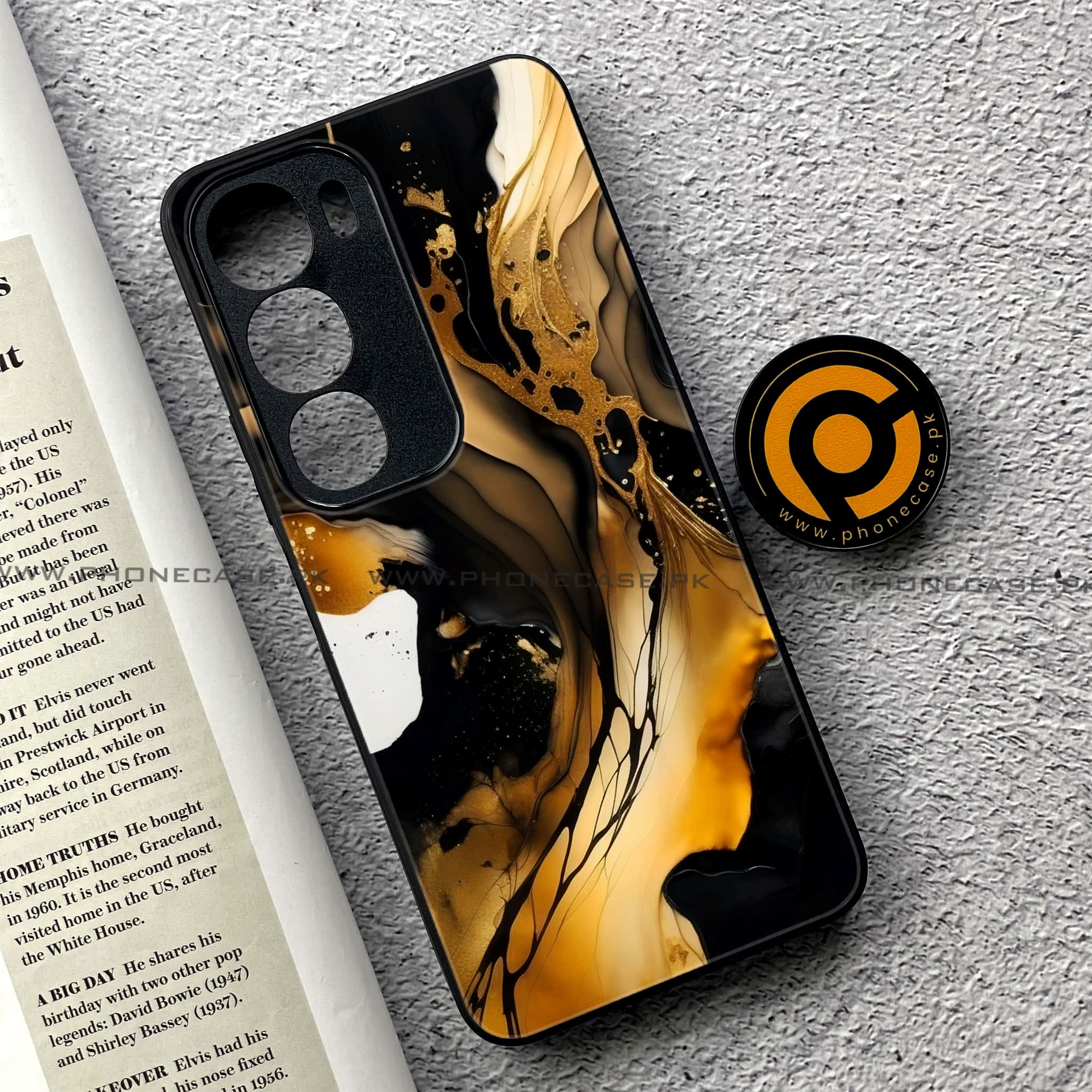 Vivo Y19s - Liquid Marble 2.0 Series - Premium Printed Glass soft Bumper shock Proof Case