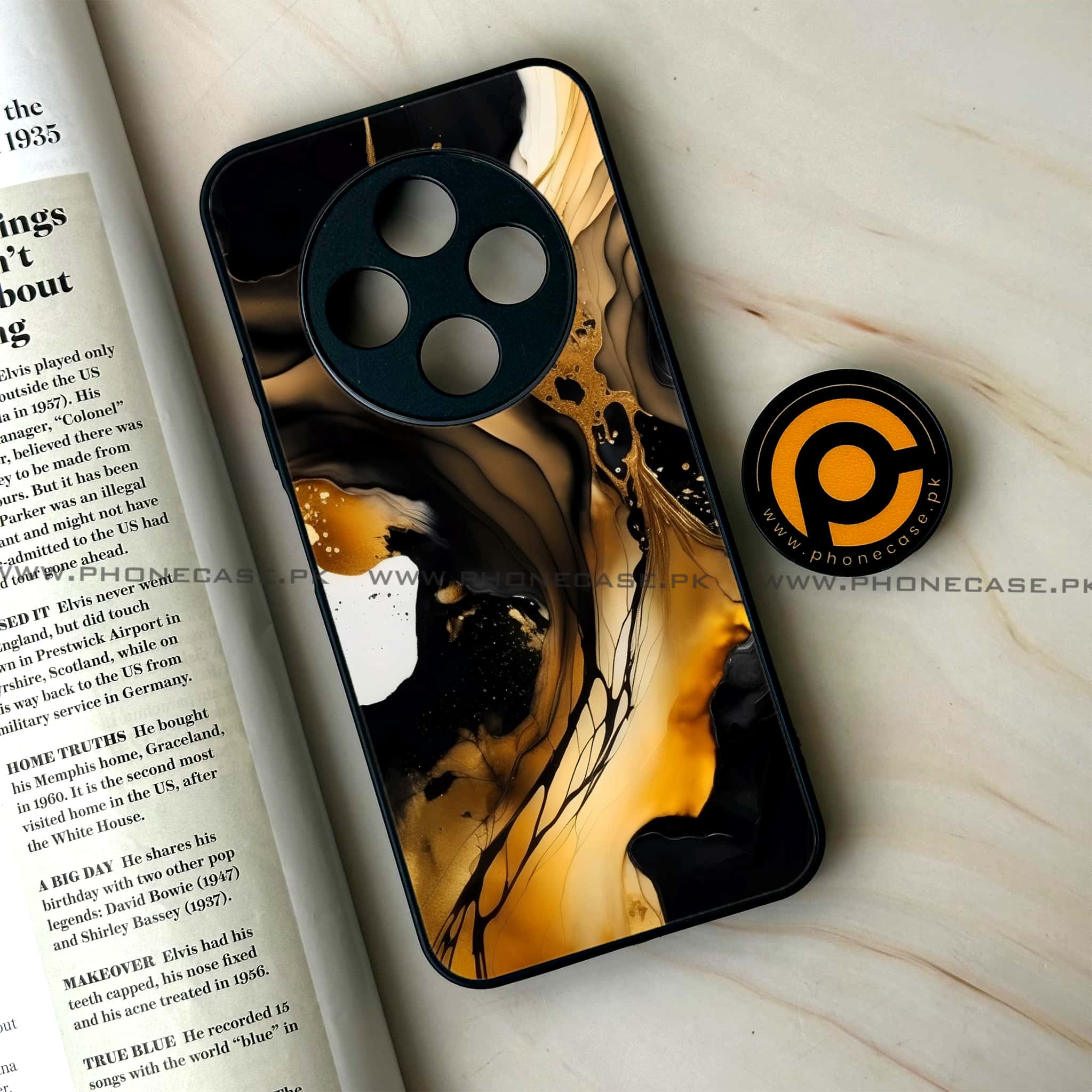 Oppo F27 Pro - Liquid Marble 2.0 Series - Premium Metal Printed soft Bumper Shock Proof Case