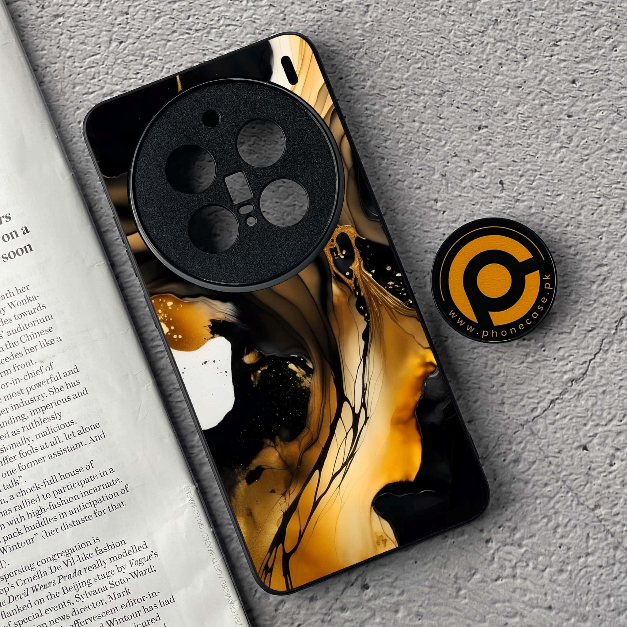 Vivo X200 Pro - Liquid Marble 2.0 Series - Premium Metal  Printed soft Bumper shock Proof Case