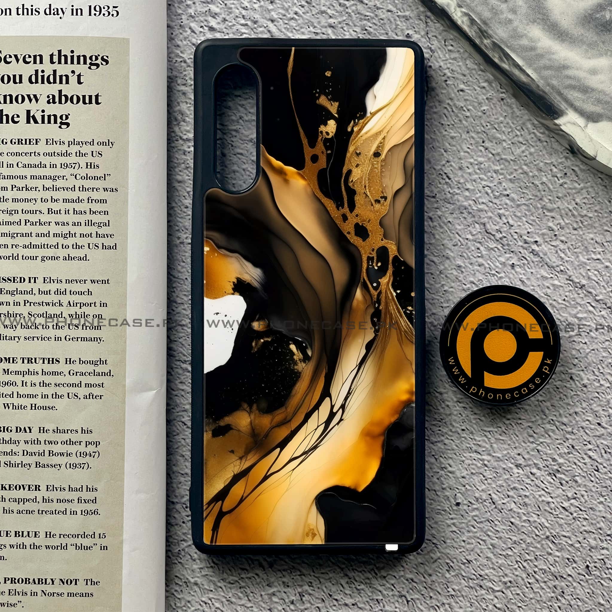 LG Velvet - Liquid Marble 2.0 Series - Premium Printed Glass soft Bumper shock Proof Case