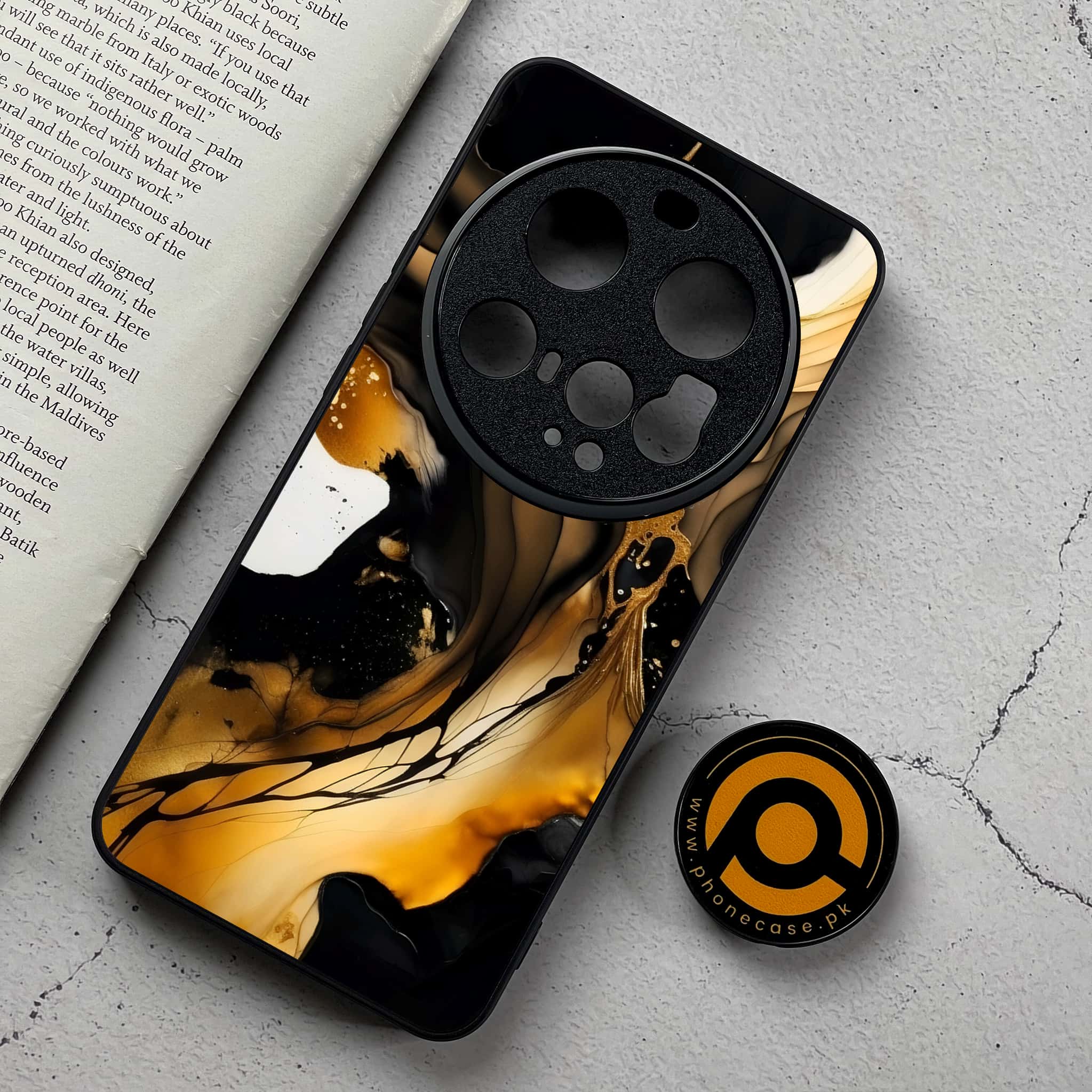 Xiaomi 15 Ultra - Liquid Marble 2.0 Series - Premium Metal Printed Soft Bumper Shockproof Case