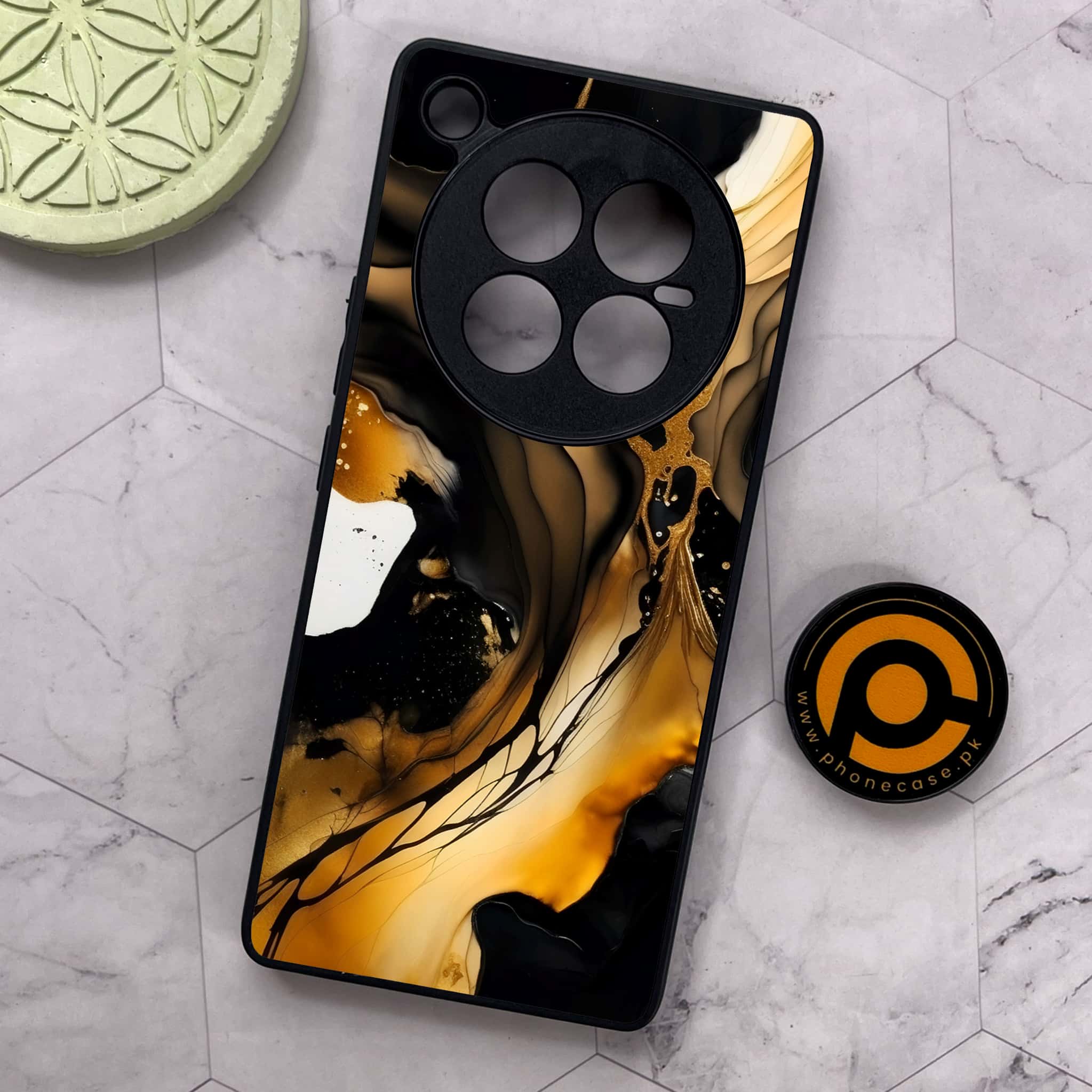 Infinix Zero 40 5G - Liquid Marble 2.0 Series - Premium Metal Printed soft Bumper shock Proof Case