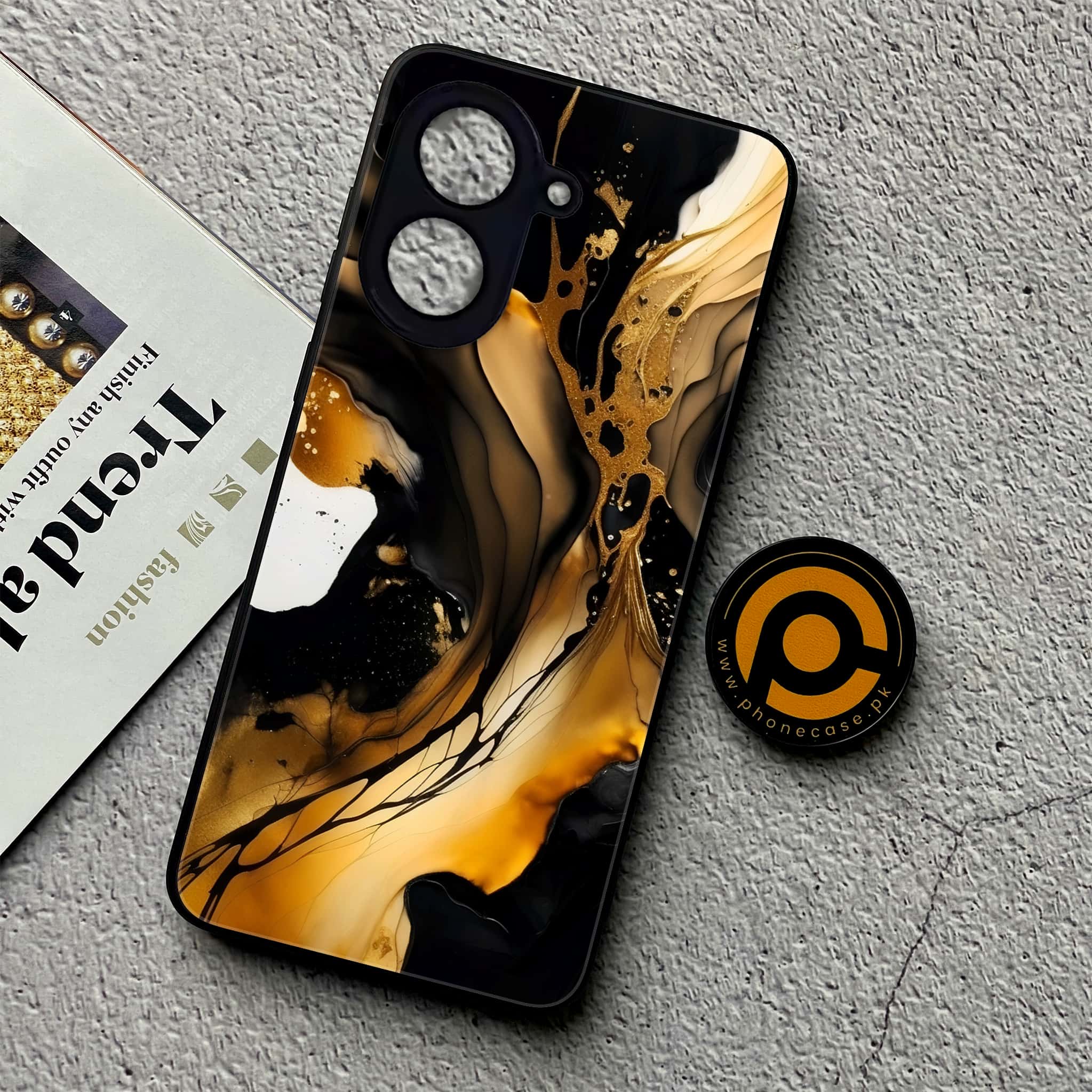 Xiaomi Redmi A5 - Liquid Marble 2.0 Series - Premium Metal Printed soft Bumper shock Proof Case
