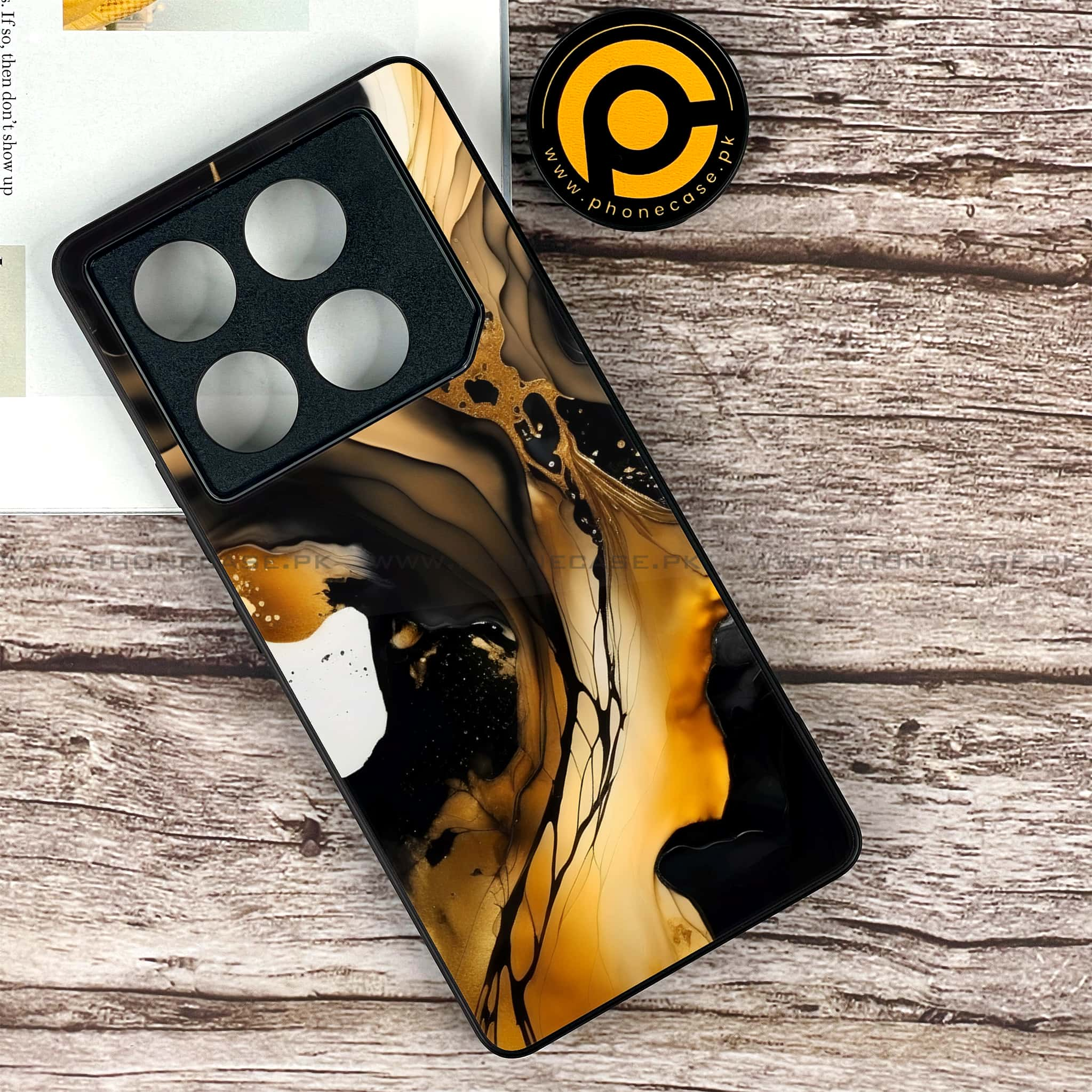 Infinix GT 20 Pro - Liquid Marble 2.0 Series - Premium Printed Glass soft Bumper shock Proof Case