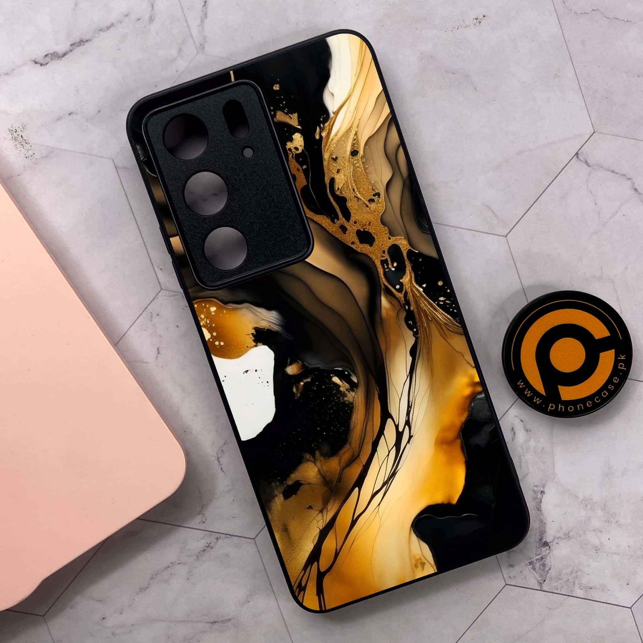 Realme C75x 4G - Liquid Marble 2.0 Series - Premium Metal Printed soft Bumper shock Proof Case