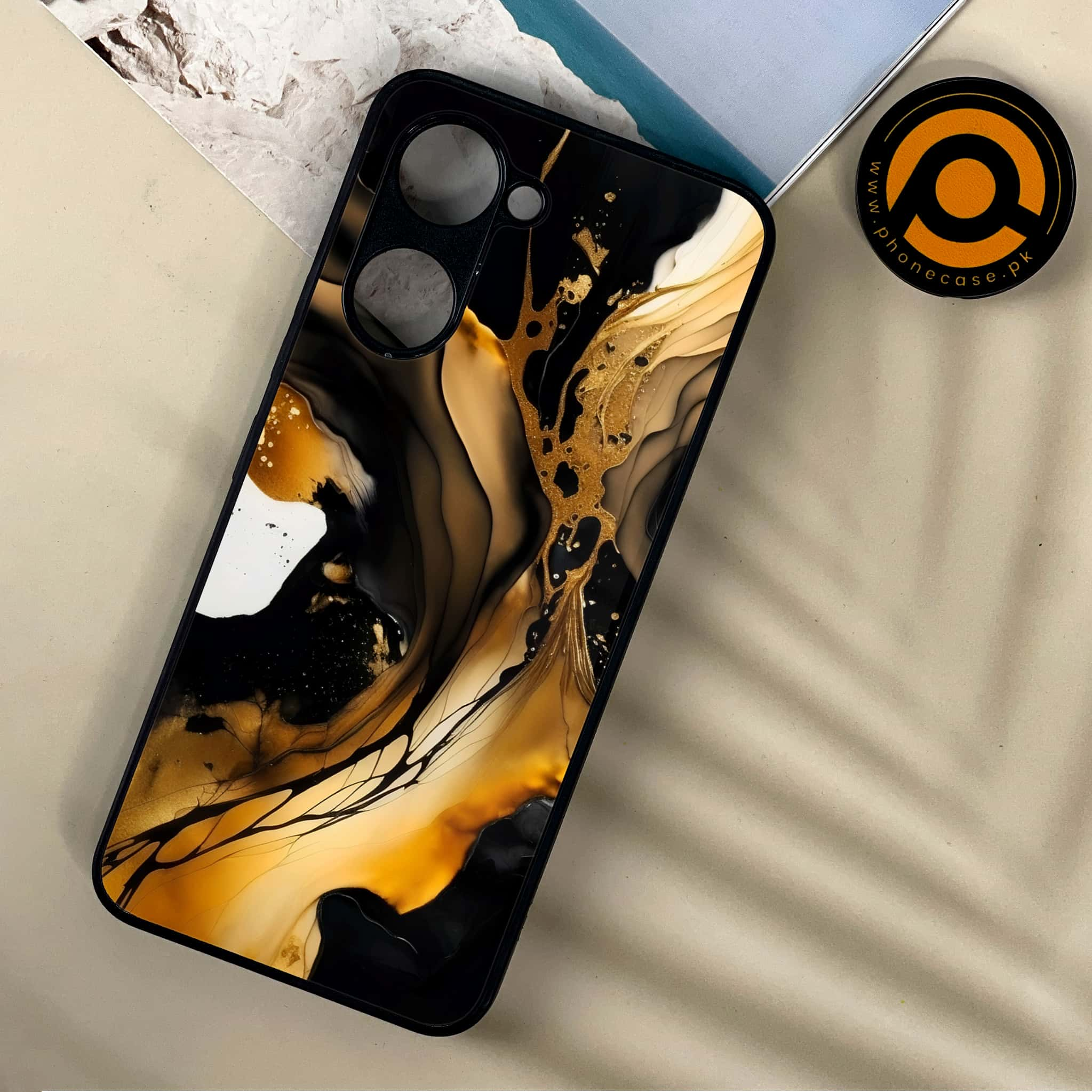 Vivo Y03 - Liquid Marble 2.0 Series - Premium Printed Metal soft Bumper shock Proof Case