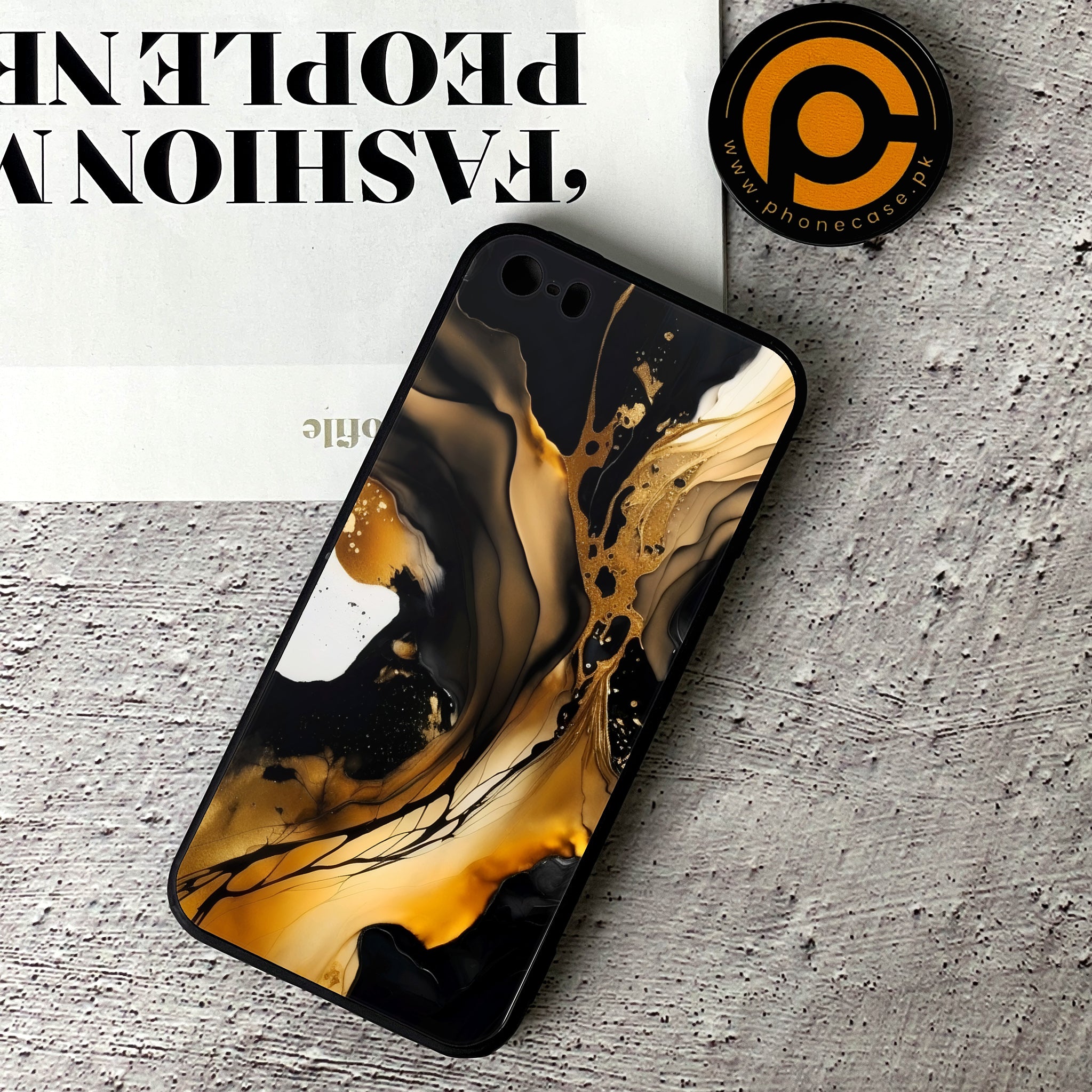 iPhone 5/5c/5s - Liquid Marble 2.0 Series - Premium Printed Glass soft Bumper shock Proof Case