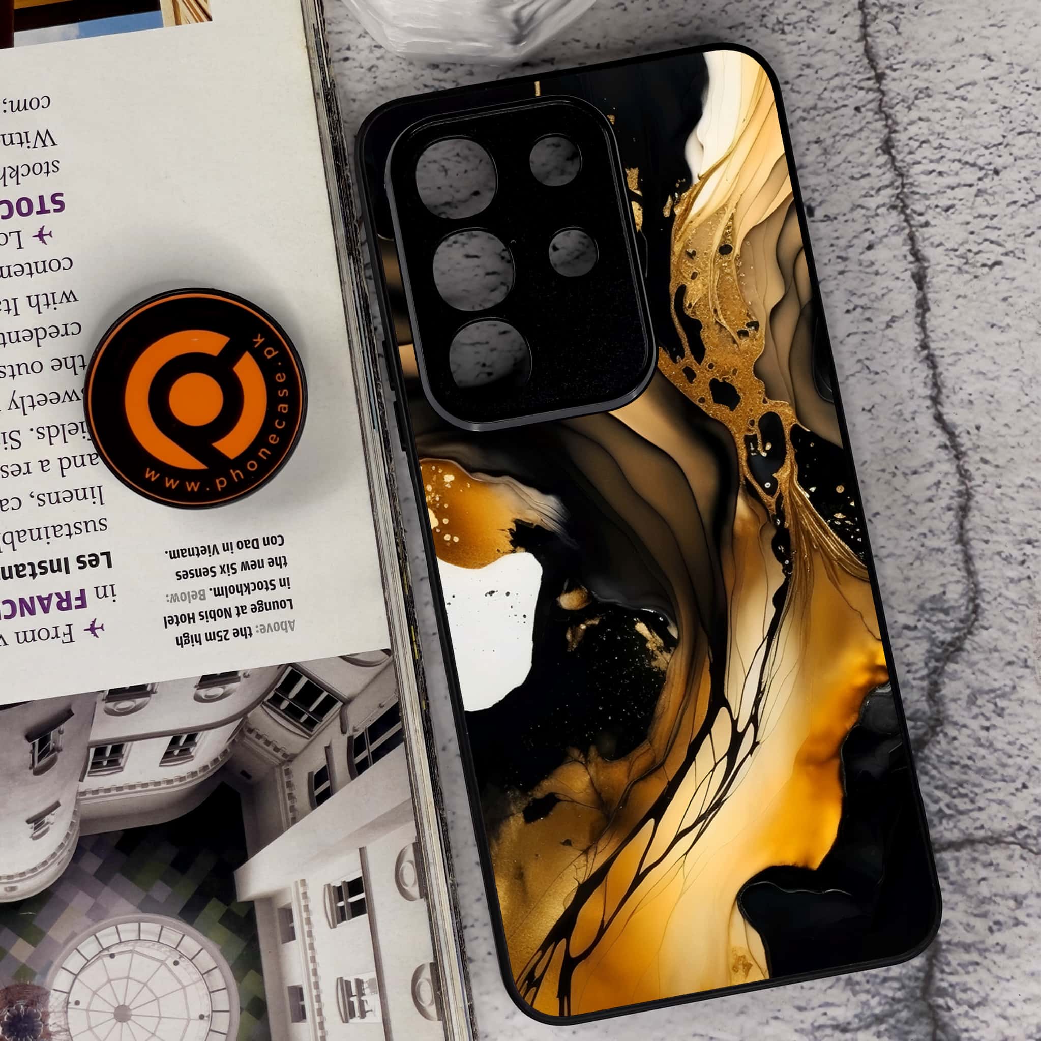 Vivo Y29 4G - Liquid Marble 2.0 Series - Premium Metal Printed soft Bumper Shock Proof Case