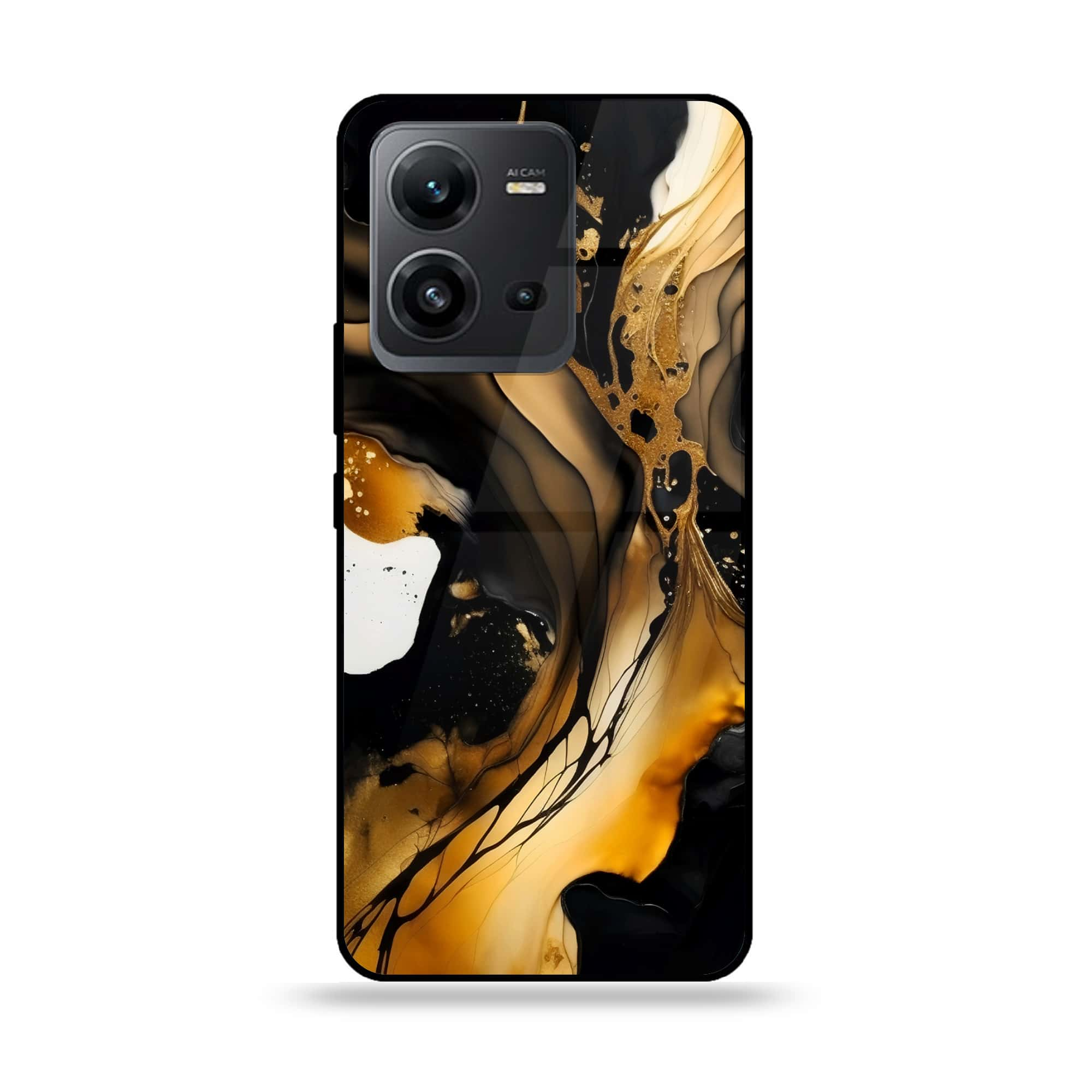 Vivo V25e  - Liquid Marble 2.0 Series - Premium Printed Glass soft Bumper shock Proof Case