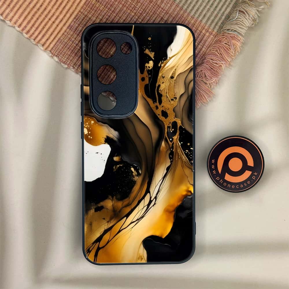 Tecno Spark 40 Pro Plus - Liquid Marble 2.0 Series - Premium Metal Printed soft Bumper shock Proof Case