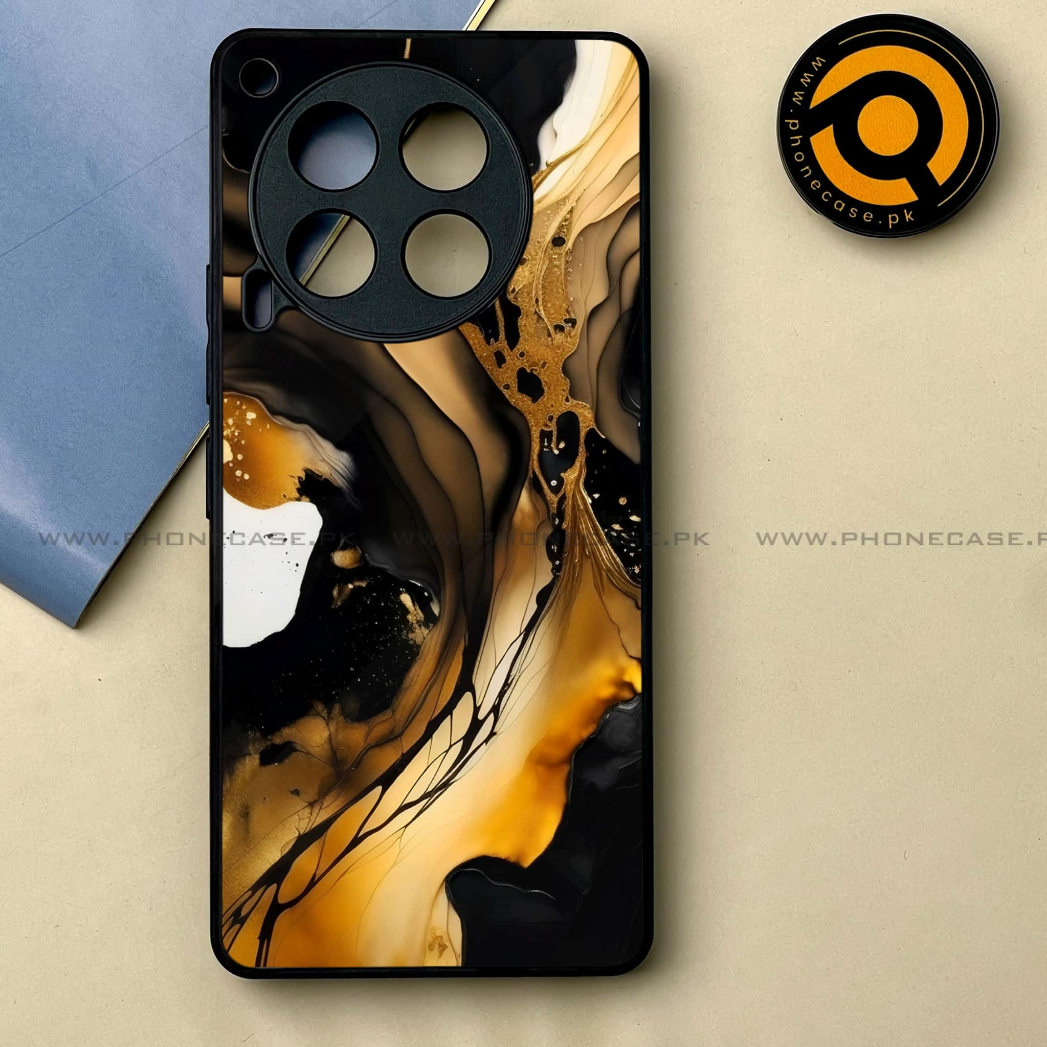 Tecno Camon 30 - Liquid Marble 2.0 Series -  Premium Printed Metal soft Bumper shock Proof Case