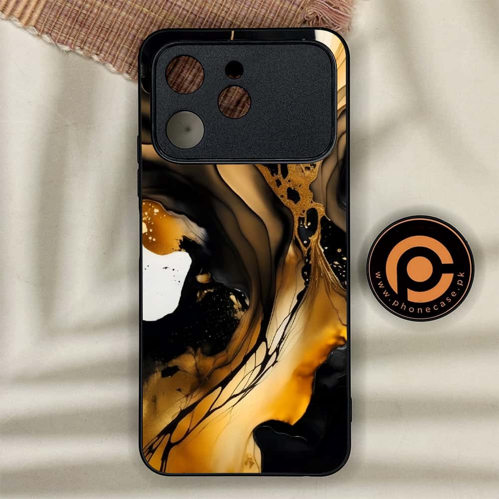 Tecno Spark 40 - Liquid Marble 2.0 Series - Premium Metal Printed soft Bumper shock Proof Case
