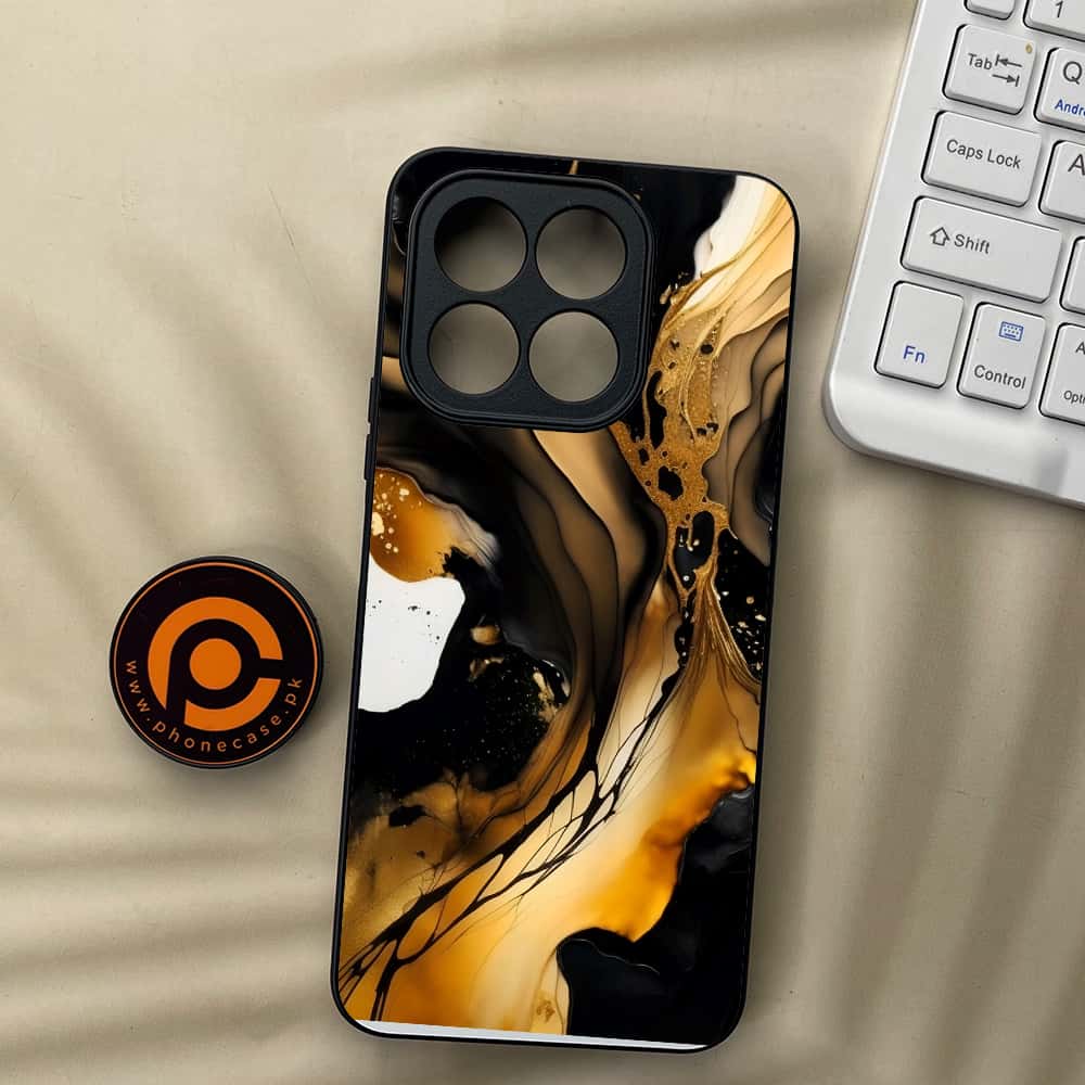Honor X5b Plus - Liquid Marble 2.0 Series - Premium Metal  Printed soft Bumper shock Proof Case