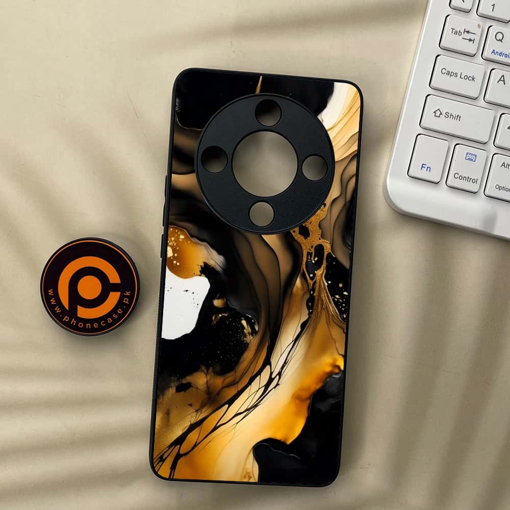 HONOR X9b 5G - Liquid Marble 2.0 Series - Premium Metal  Printed soft Bumper shock Proof Case