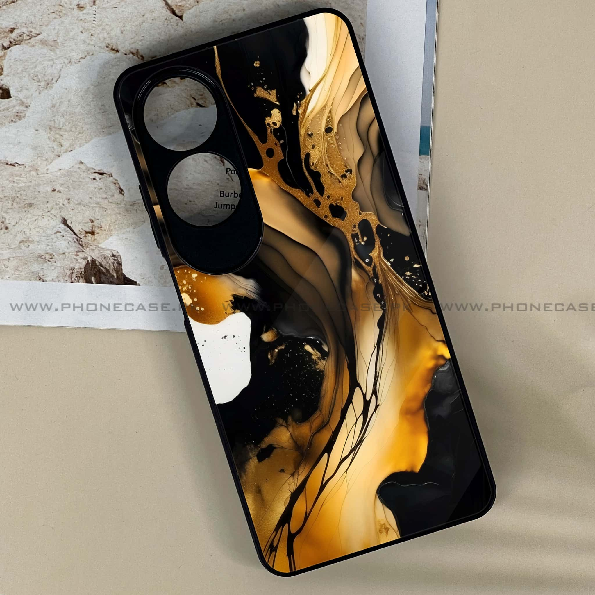 Oppo A60 - Liquid Marble 2.0 Series - Premium Printed Metal soft Bumper shock Proof Case