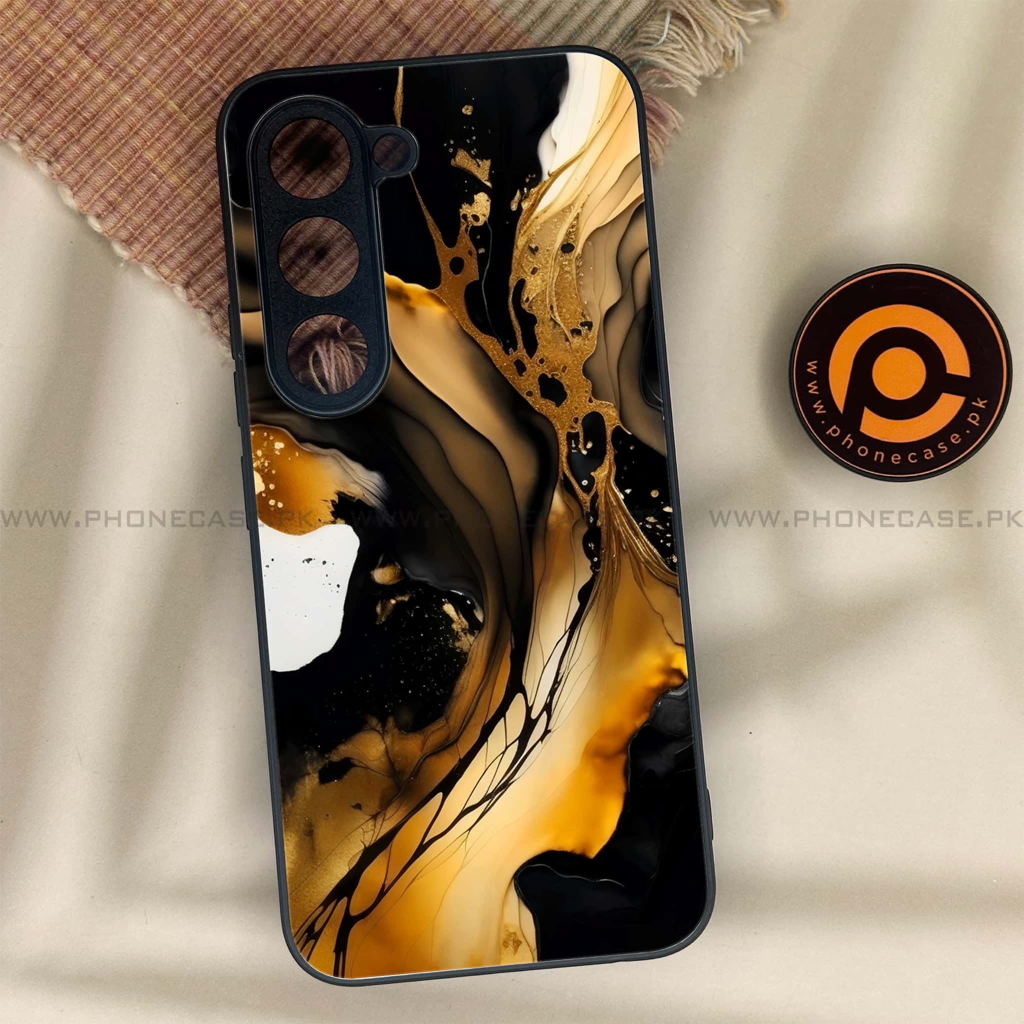 Tecno Spark 40 Pro - Liquid Marble 2.0 Series - Premium Metal Printed soft Bumper shock Proof Case