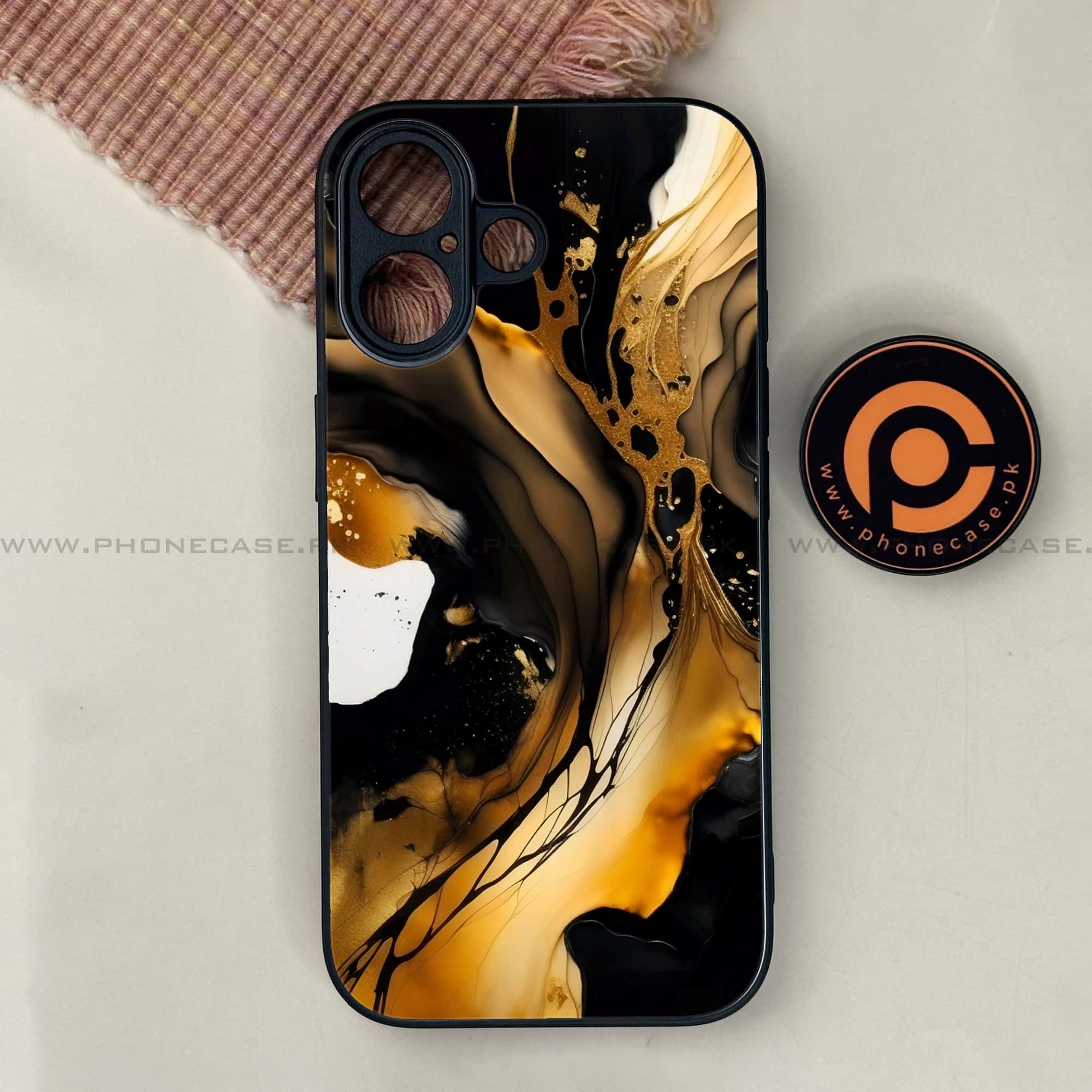iPhone 17 - Liquid Marble 2.0 Series - Premium Printed Glass soft Bumper shock Proof Case
