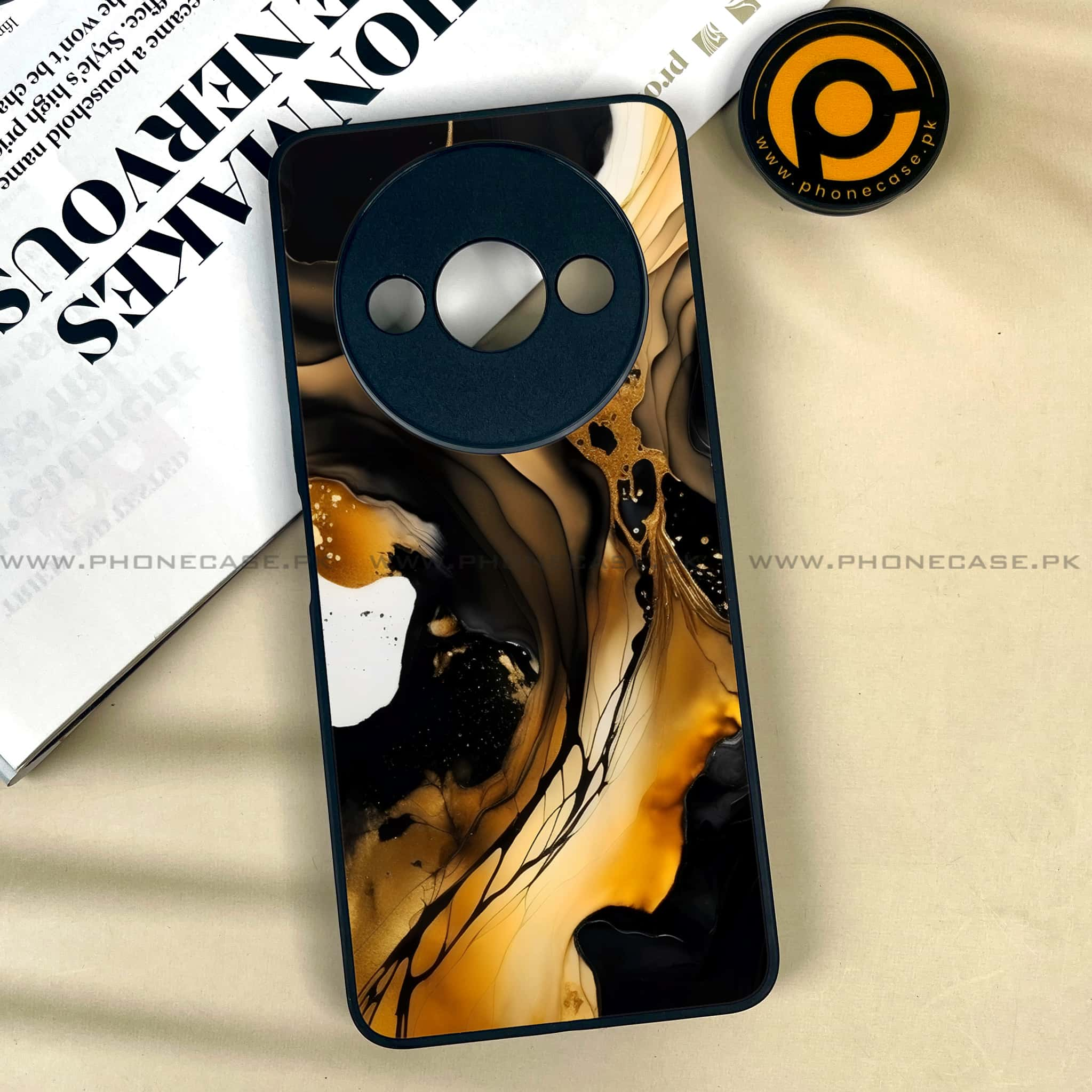 Xiaomi Redmi A3x - Liquid Marble 2.0 Series - Premium Printed Metal soft Bumper shock Proof Case