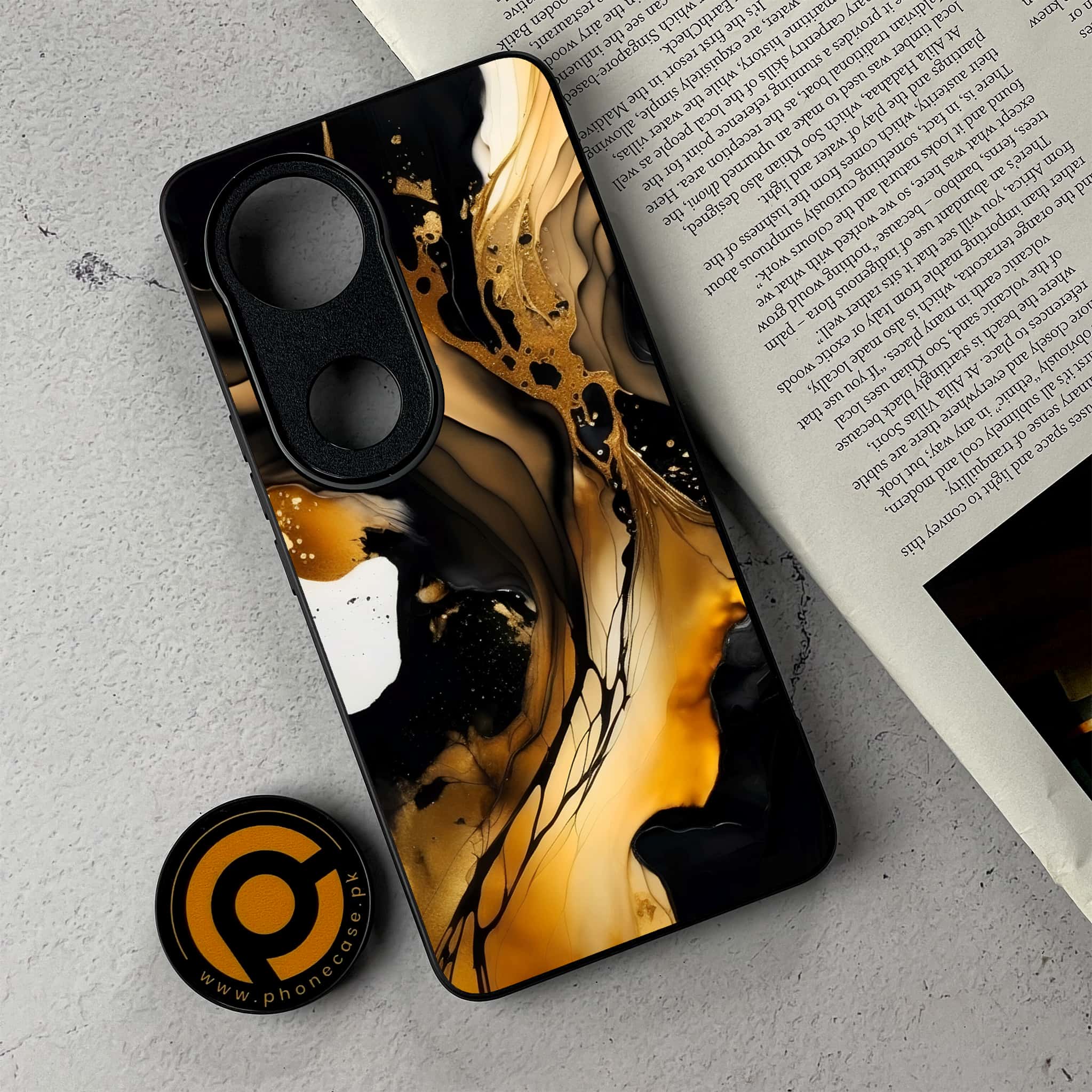 Vivo V50 -  Liquid Marble 2.0 Series - Premium Metal Printed Soft Bumper Shockproof Case