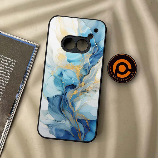 Nothing Phone (2a) - Liquid Marble 2.0 Series - Premium Metal Printed soft Bumper Shock Proof Case