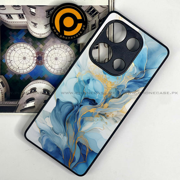 Redmi Note 13 Pro 4G - Liquid Marble 2.0 Series - Premium Metal Printed soft Bumper shock Proof Case