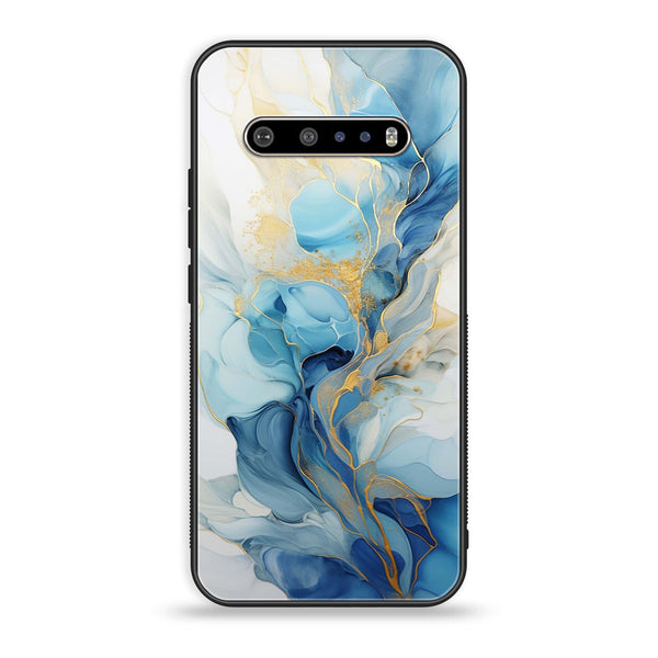 LG V60 Liquid Marble 2.0 Series Premium Printed Glass soft Bumper shock Proof Case