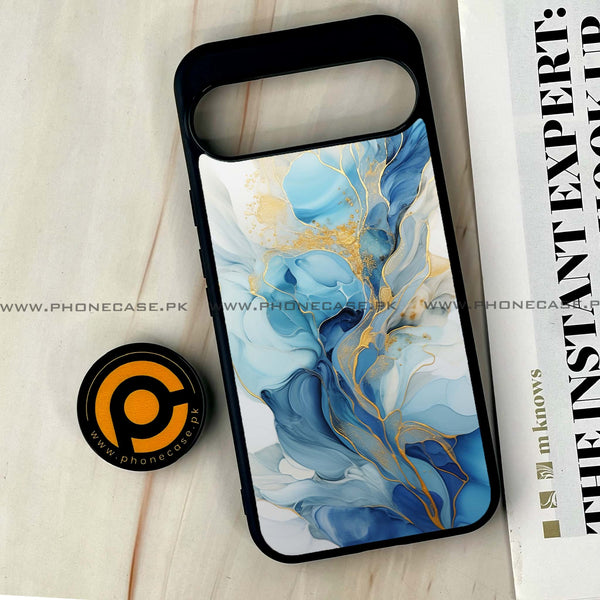 Google Pixel 10 Pro XL - Liquid Marble 2.0 Series - Premium Metal Printed soft Bumper Shock Proof Case